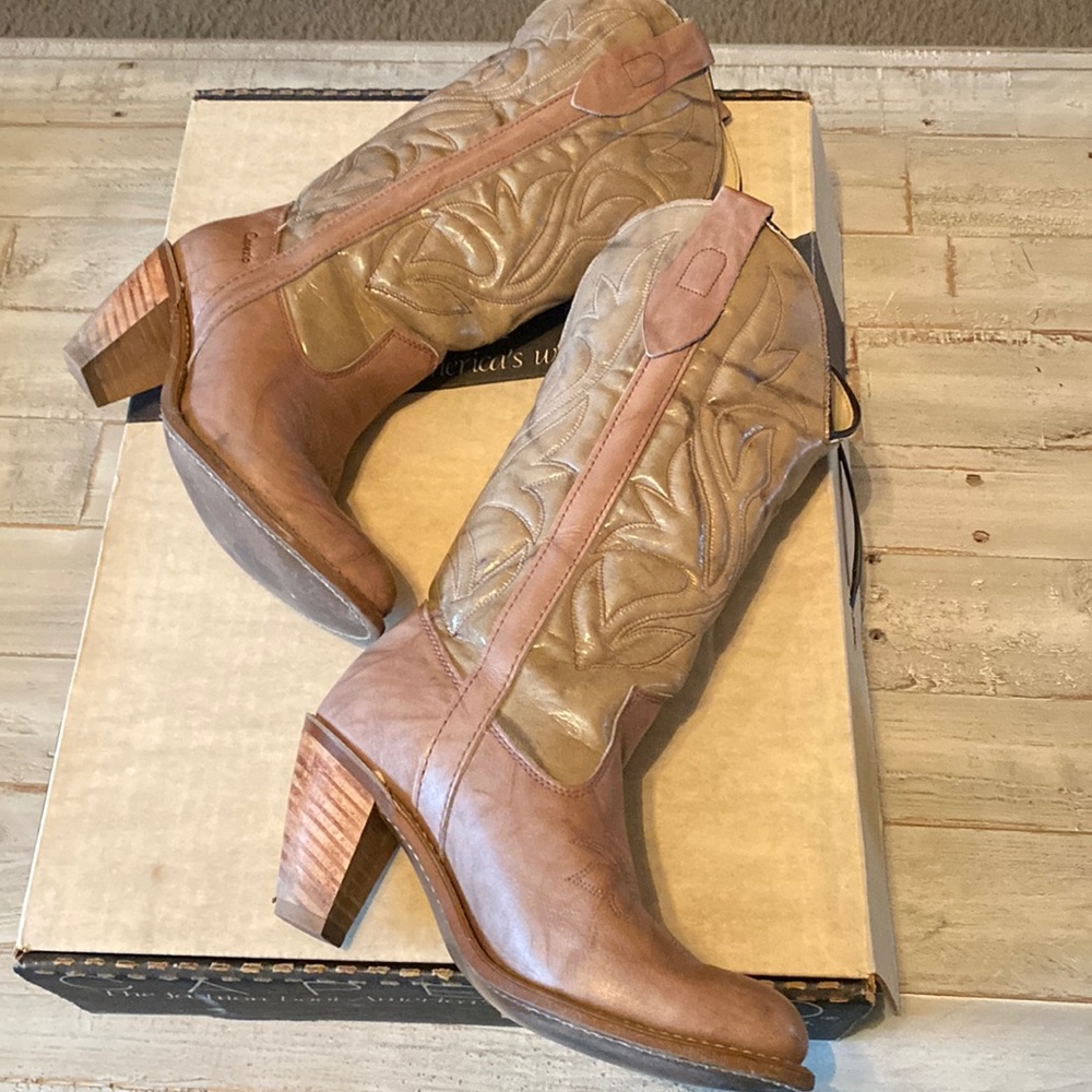 Capezio Womens Cowboy Boots SIZE 6 Style L348 Fashion Cowgirl GIDDY UP UP USA
